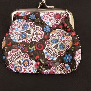 Day of The Dead Skull Sugar Skull Coin Purse